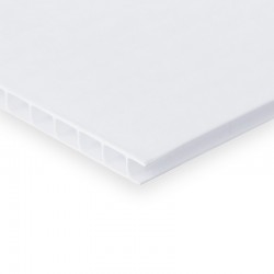 Plancha de Polipropileno Celular Blanco, panel o placa rígido también llamado cartón plástico PP